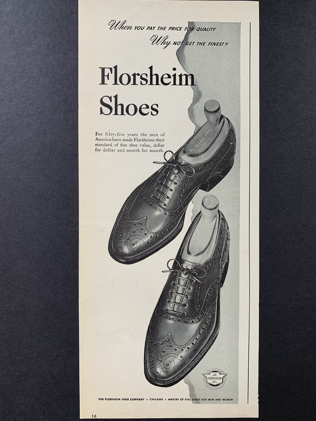 Vintage 1941 Florsheim Shoes Ad