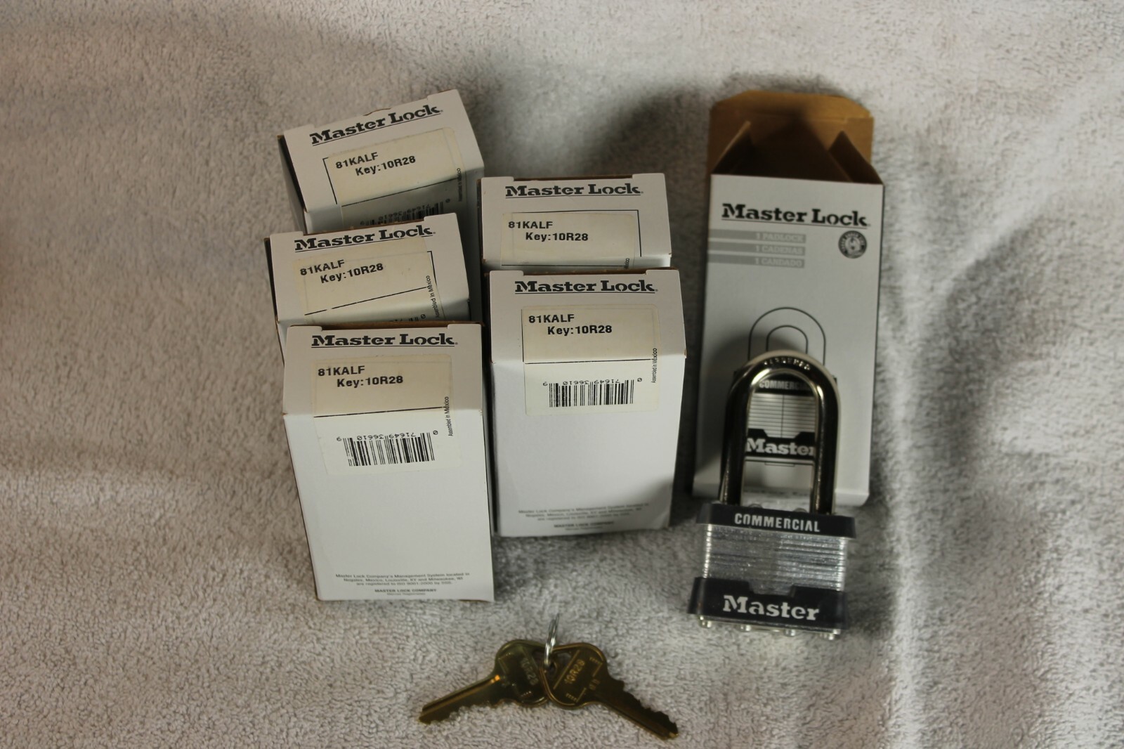 Master Lock padlocks, 6-Keyed alike, #81KALF, Extended shackle