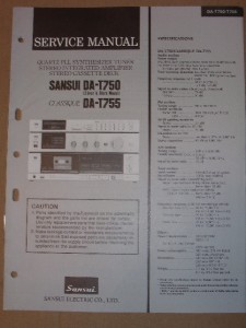 Sansui Service Manual~DA-T750/T755 Hi-Fi System~Original