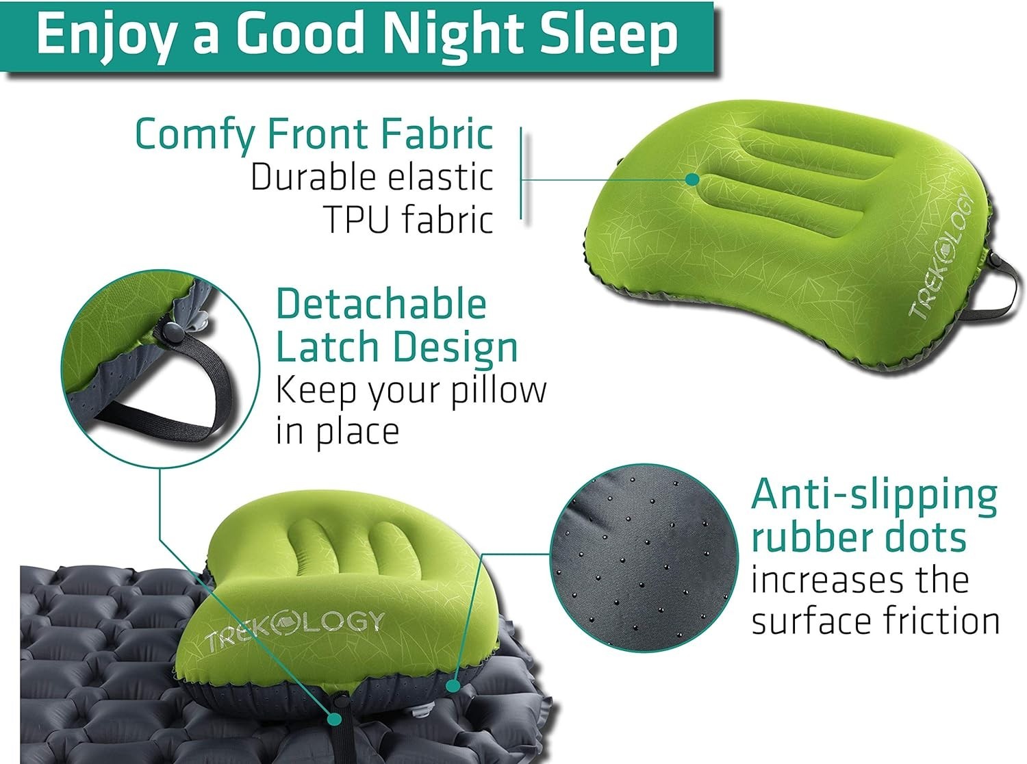 Compact ALUFT 2.0 Inflatable Pillow - Perfect for Camping and Backpacking