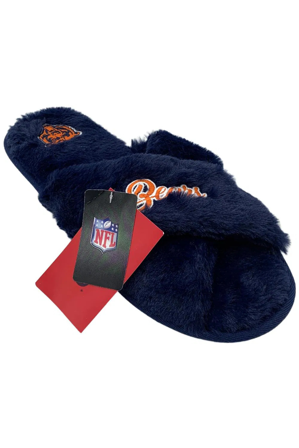 NFL Women's Fur Cross Team Slippers Bears