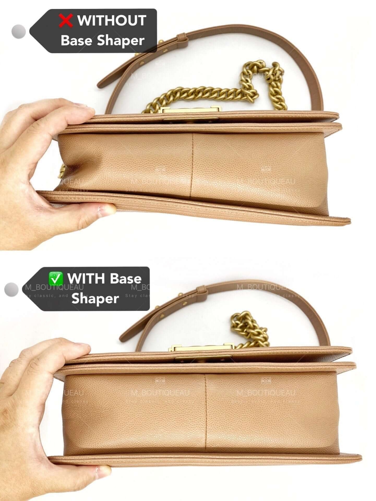 Base Shaper Bag Insert Saver For CHANEL Small Boy Bag