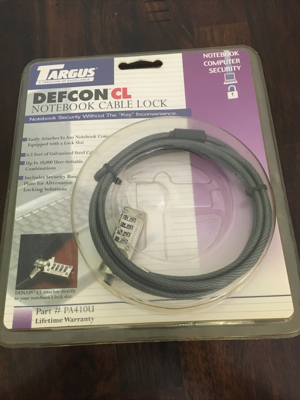 Targus Defcon CL Notebook Cable Combination Lock 6.5 Feet Steel Cable
