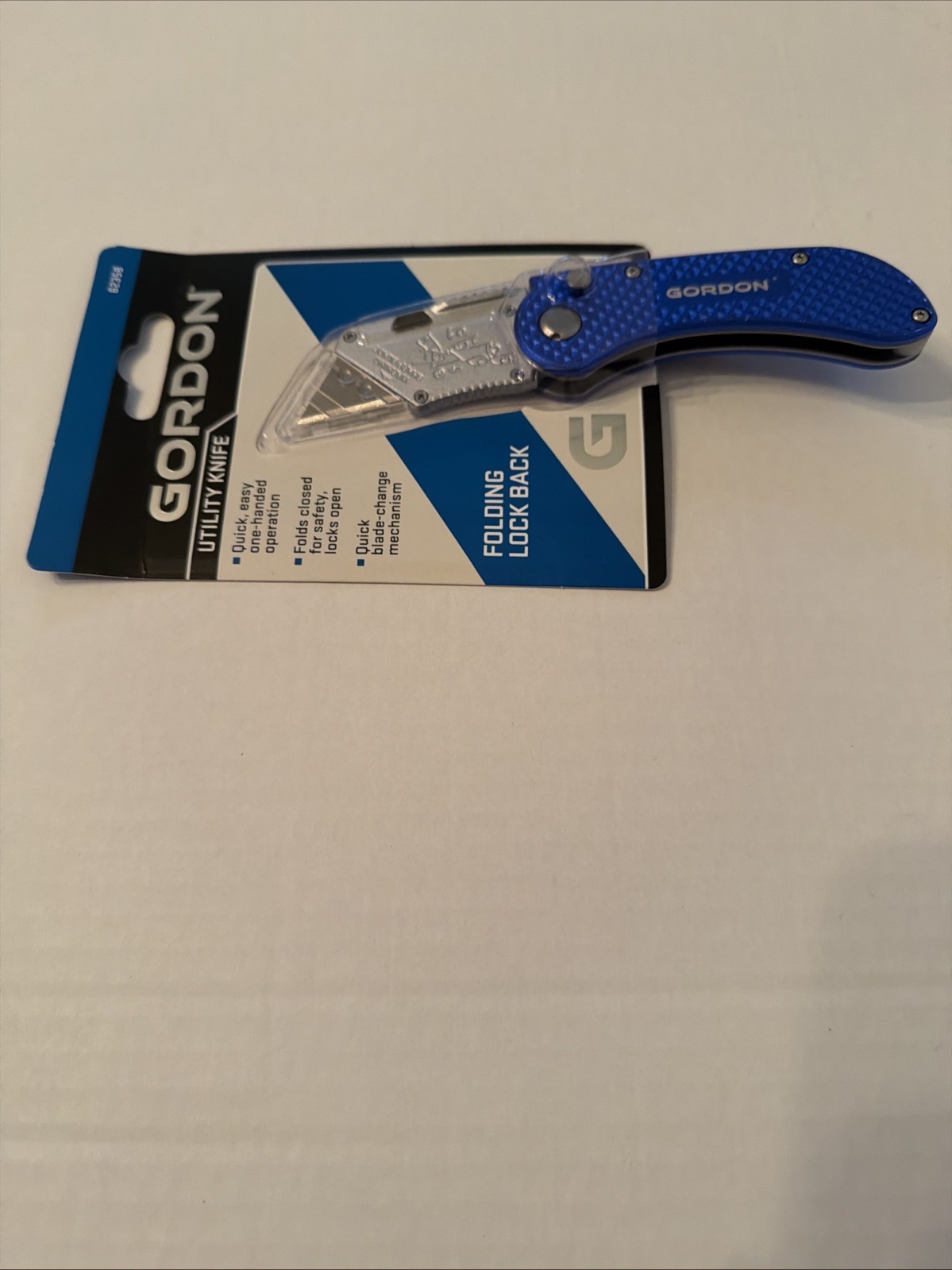 Gordon Utility Knife : Metal with Replaceable Folding Lock Back Blade : New