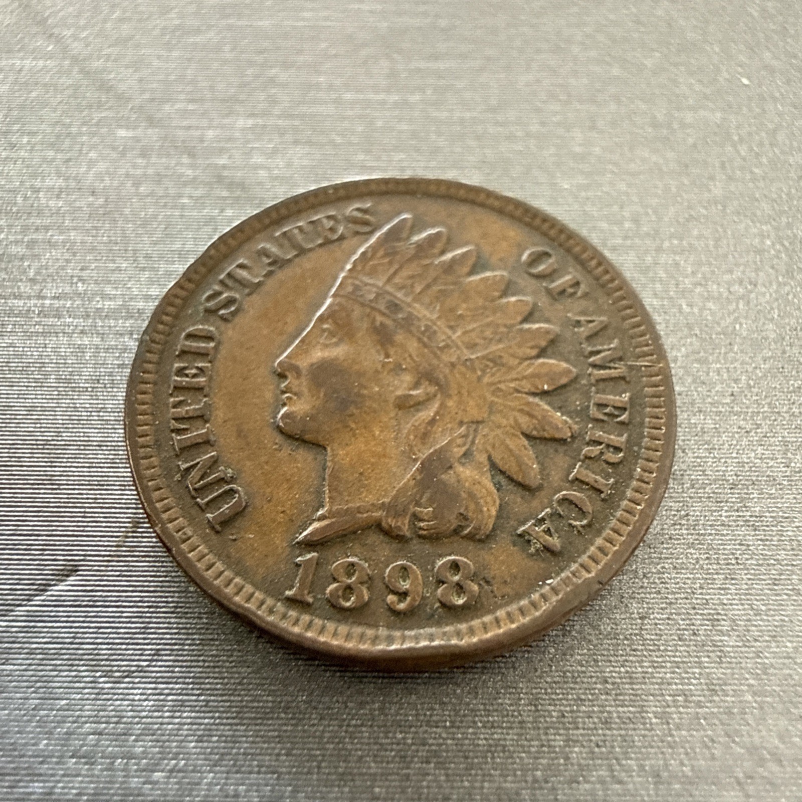 1898 Indian Head One 1 Cent