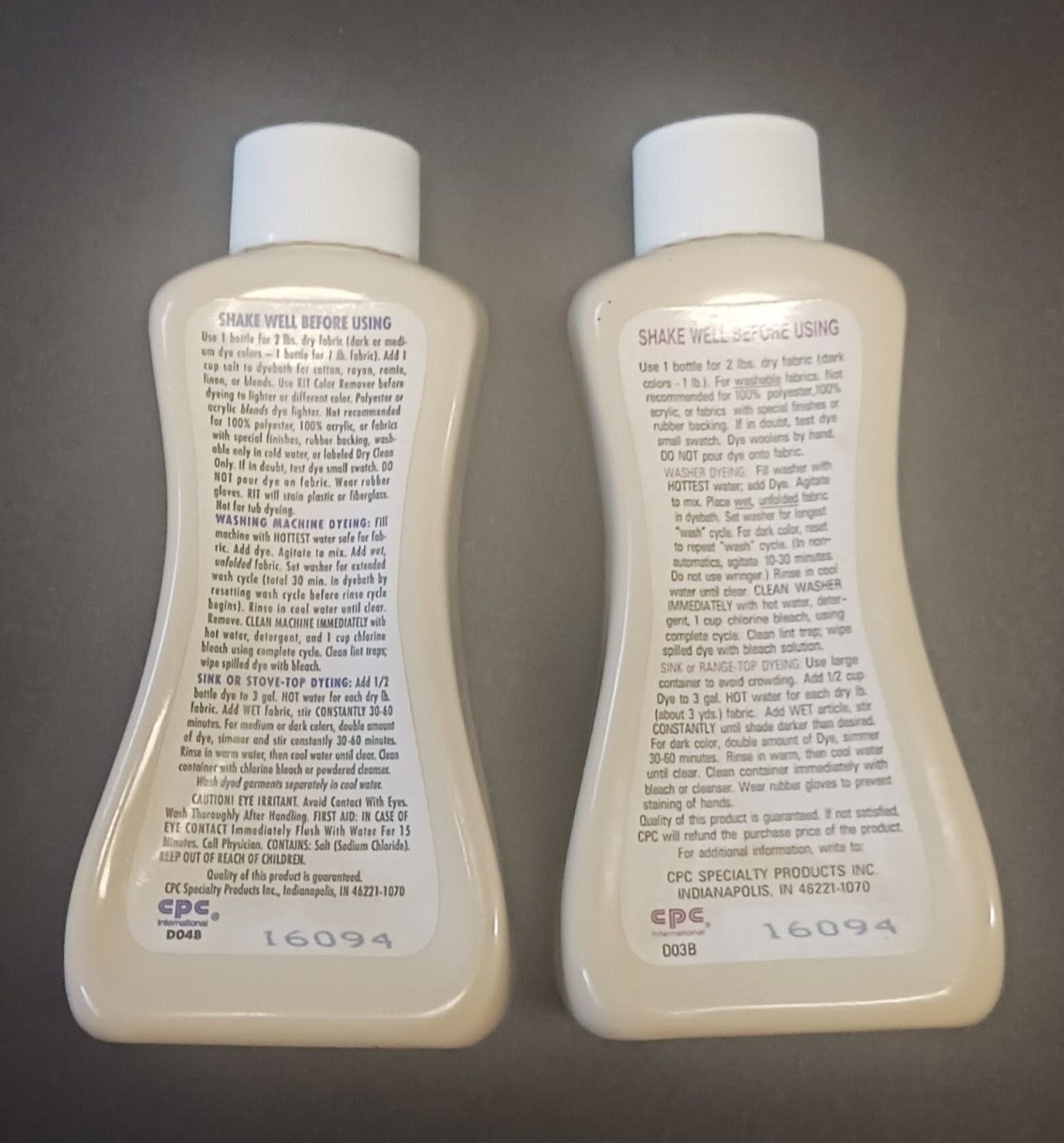 RIT NOS Denium Liquid Dye #36 Blue Fabric 8 Ounces OEM Lot Of 2 Bottles