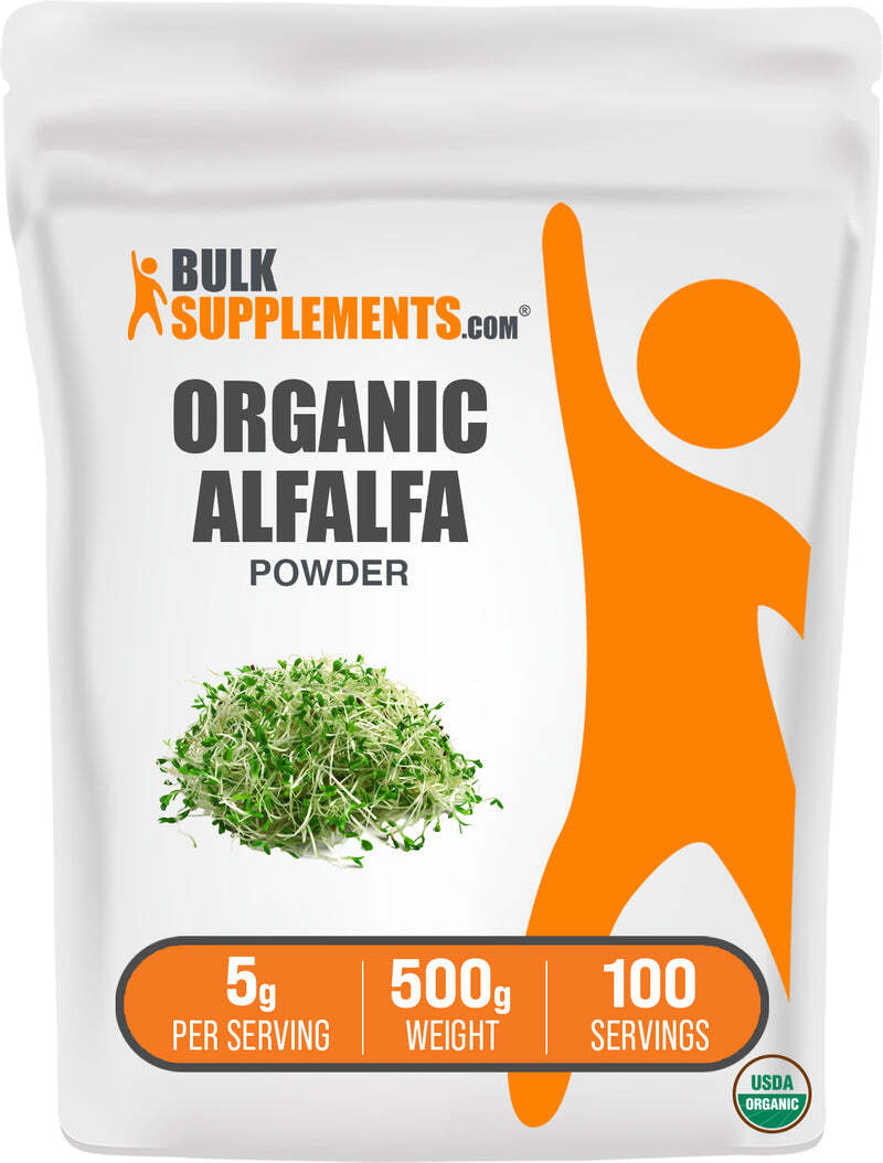 BulkSupplements Organic Alfalfa Grass Powder - Green Superfood Powder