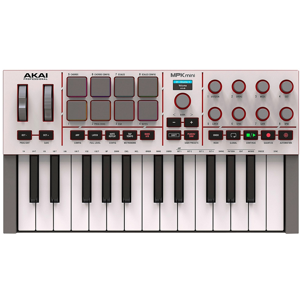 Akai Professional MPK Mini MK4 25key MIDI Keyboard Controller White