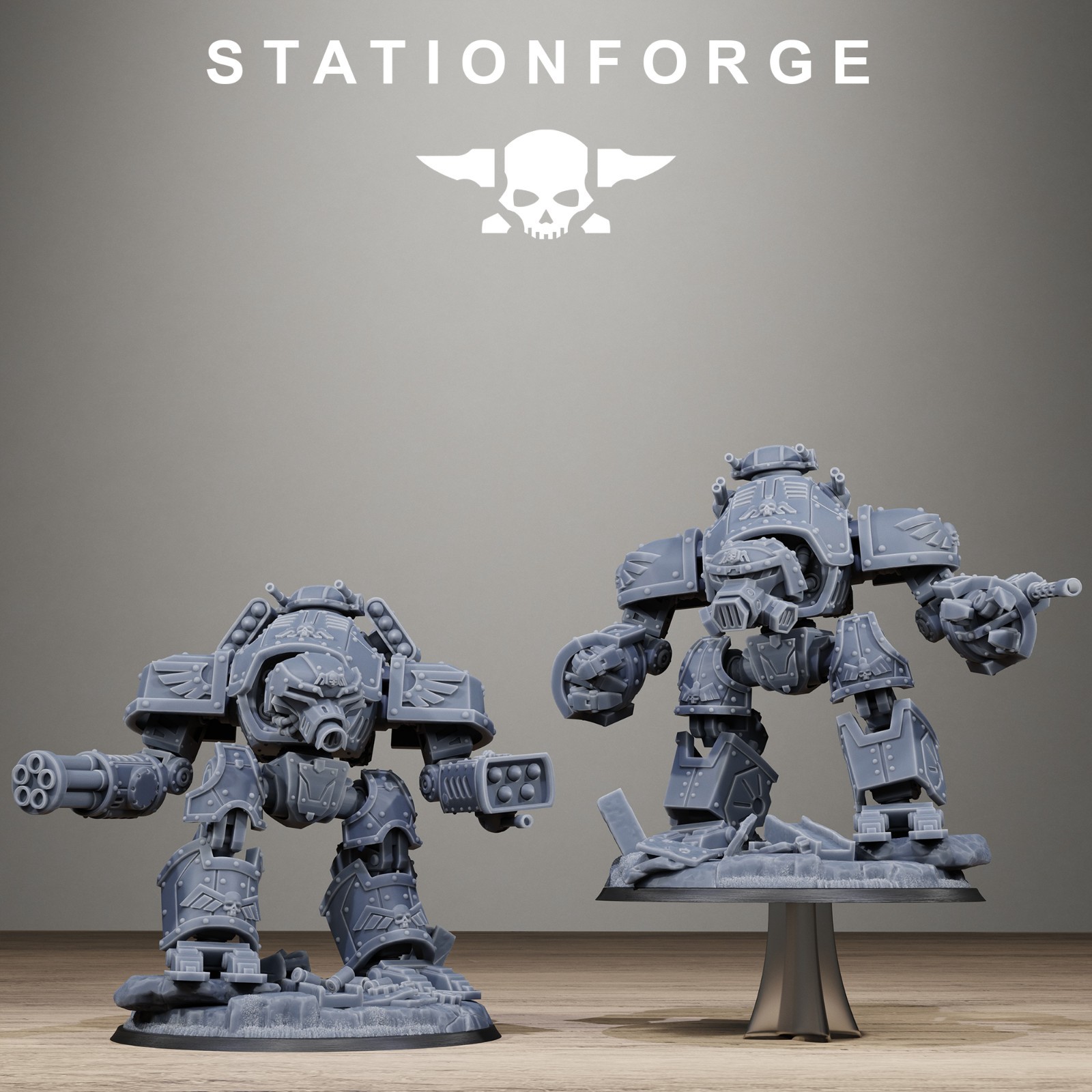 32mm Grimguard MechGuard Station Forge High Quality Miniature (100mm Base)