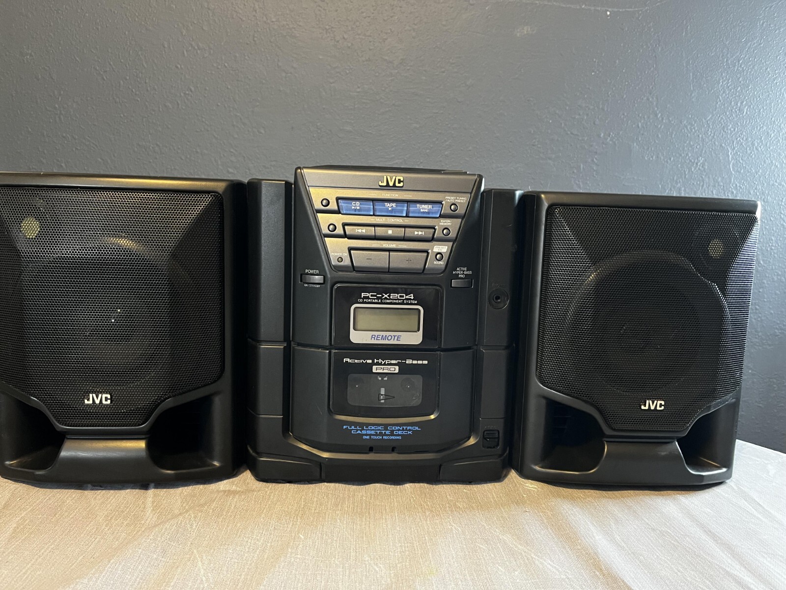 Vintage 98 JVC CD Portable Component System Model PC-X204BK Active HyperBass PRO