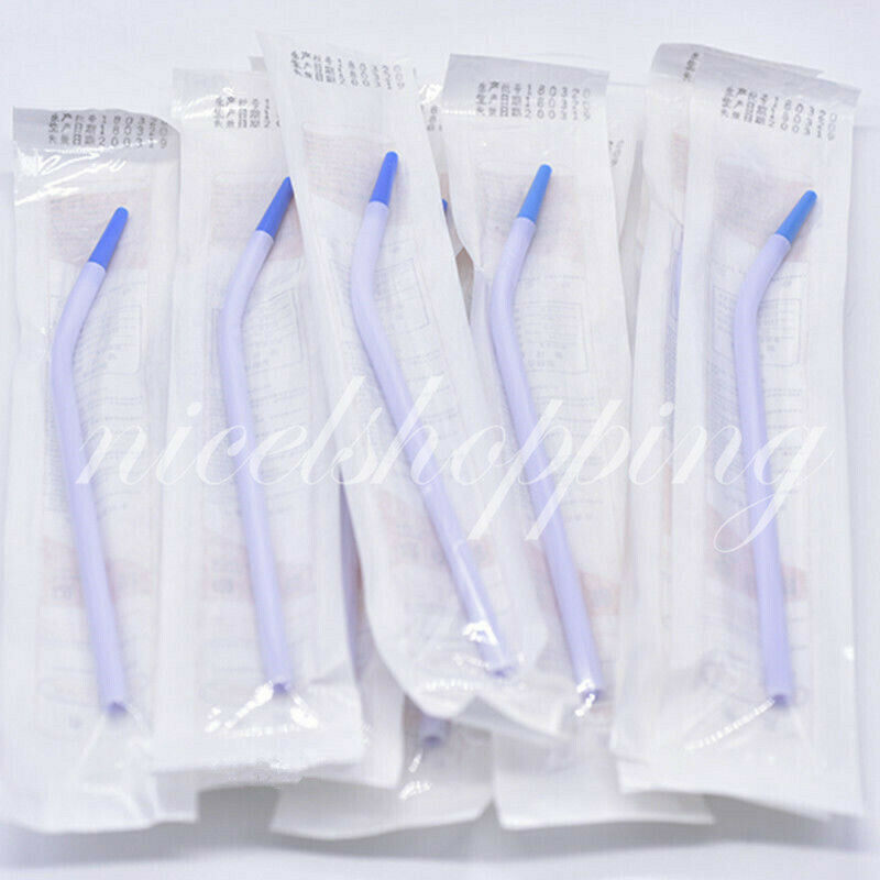 200x Disposable Dental Surgical Suction Tip Suction Tube Long Slim Adapter