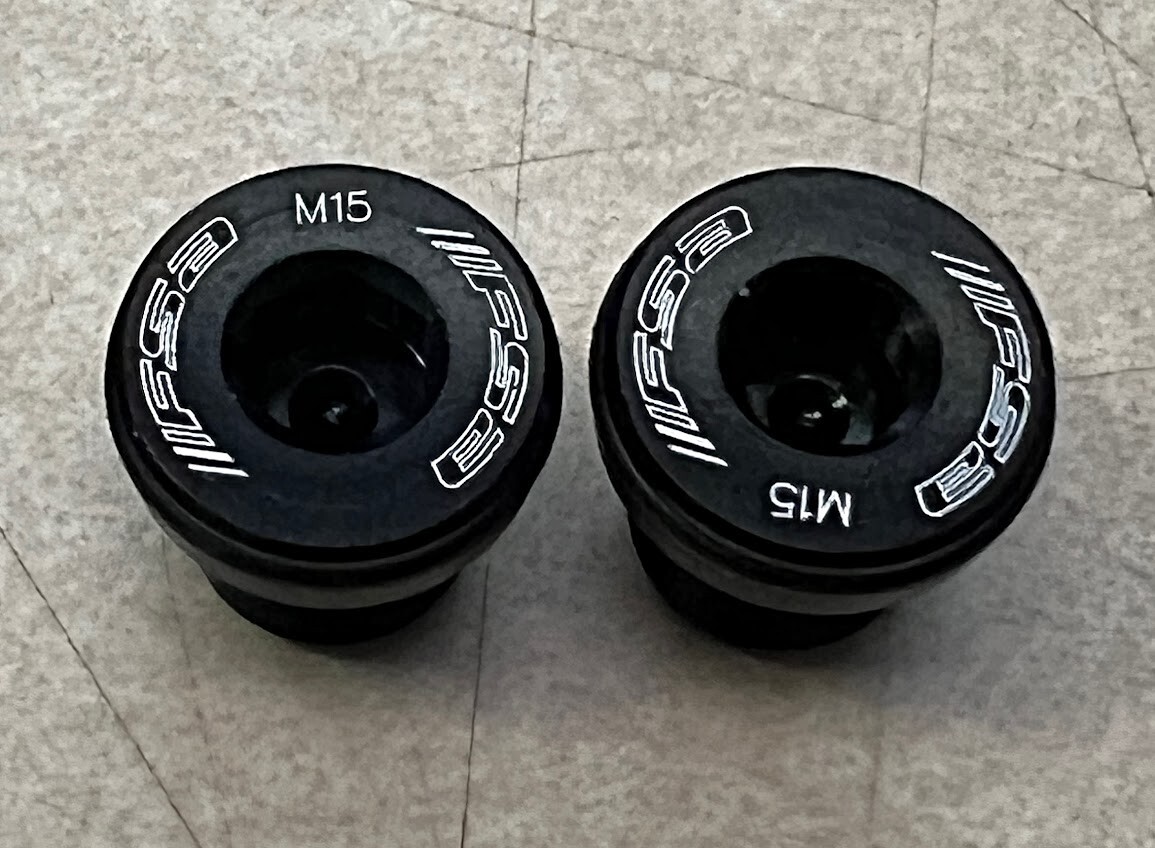 FSA ISIS Drive Crank Bolts M15 Alloy Black For Crankset Bottom Bracket NEW / NOS