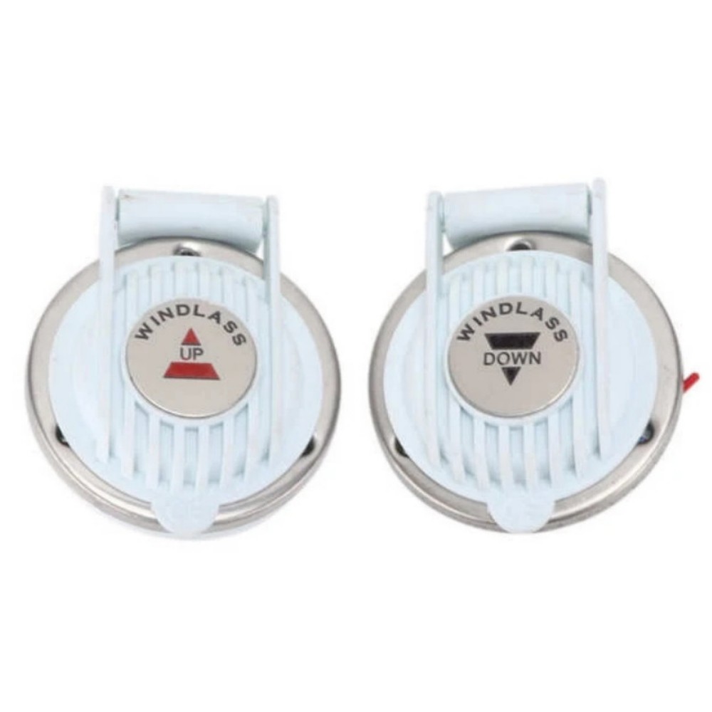 1 Pair Boat Yacht 12V/24V White Deck Anchor Windlass Foot Switch Up&Down❥