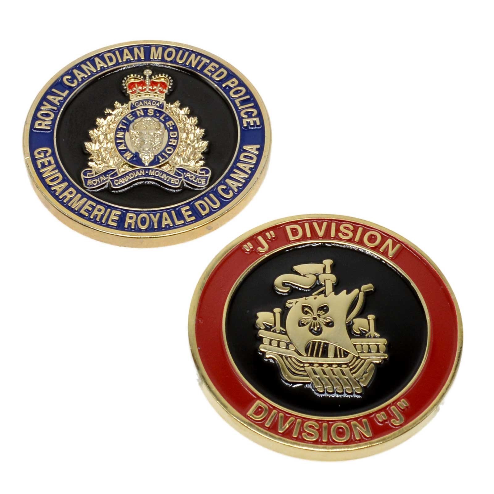 RCMP Police Challenge Coin "J" Division Unit Royal Canadian Mounted Police
