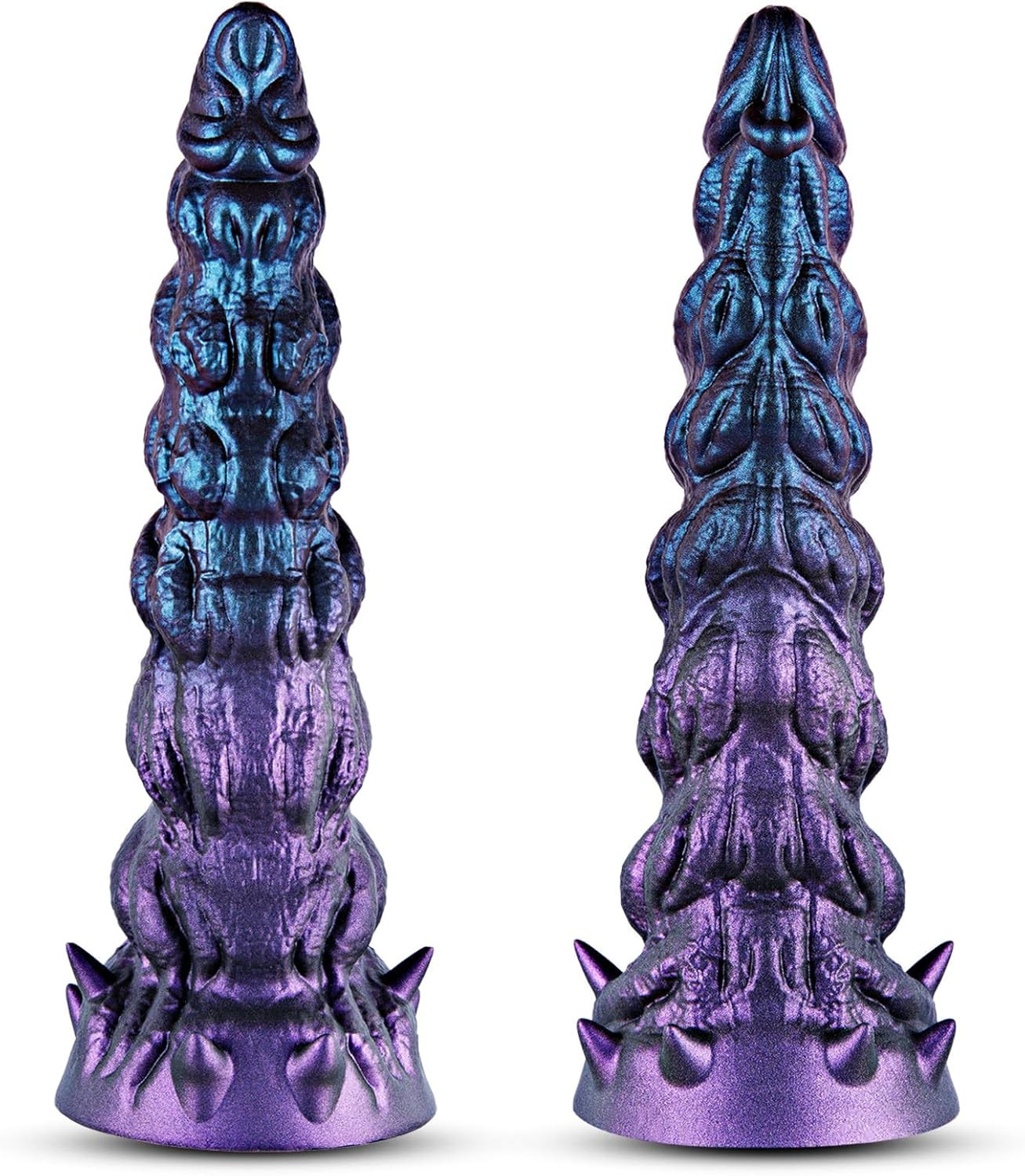 9.5 Inch Fantasy Thick Ribbed Dildo,Large Big Dildo,Wide Tapered Anal Penis with