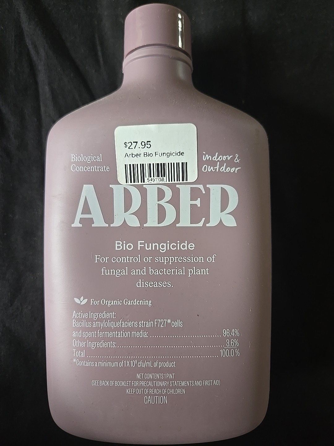 Arber Bio Fungicide, Organic Weed & Fungus Control, 16 fl oz Concentrate, New