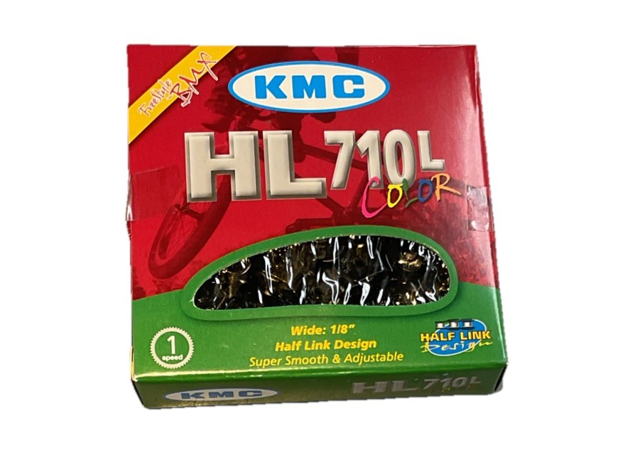 KMC HL710L Black Color Half Link Single-Speed 1/8" Bike Chain Freestyle BMX
