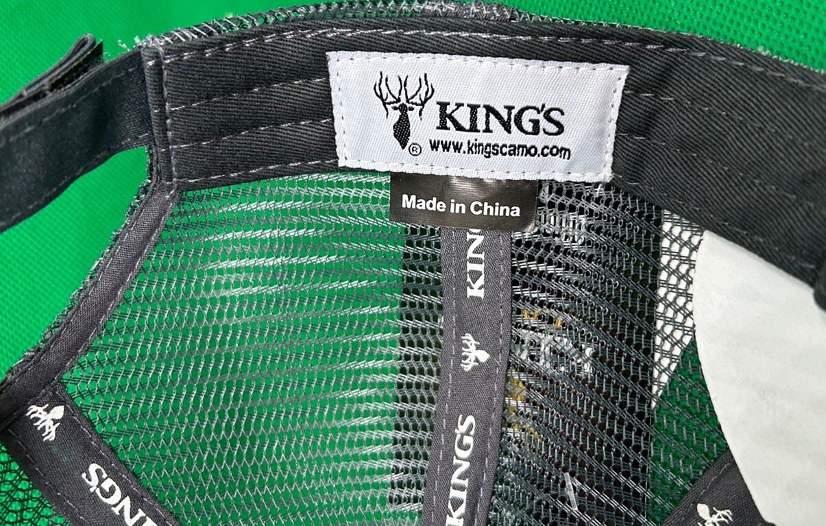 King's Camo Hat Cap Snow Shadow Camouflage NWT