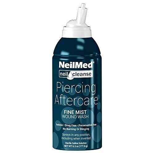 4 Pack NeilMed NeilCleanse Piercing Aftercare Fine Mist Sterile Saline 6.3 Oz