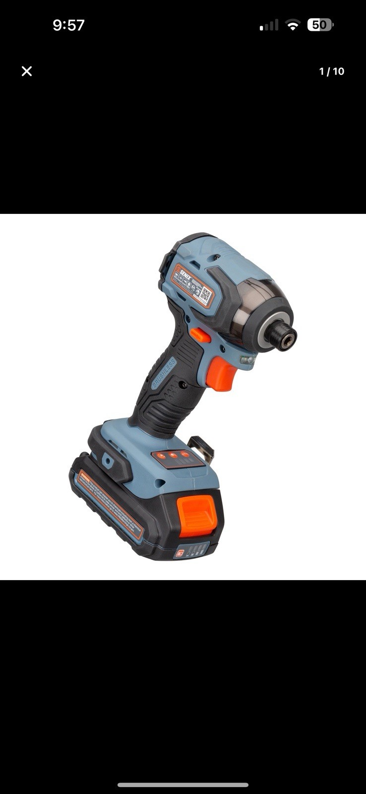 Senix X2 20 Volts 1/4-in Brushless Cordless Impact Driver
