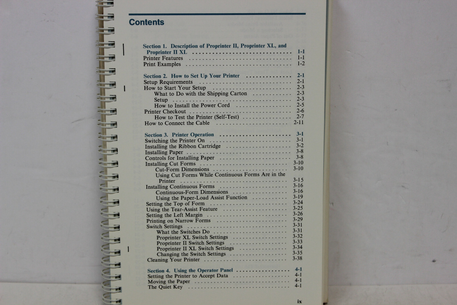 IBM PROPRINTER II PROPRINTER XL AND PROPRINTER II XL GUIDE TO OPERATIONS