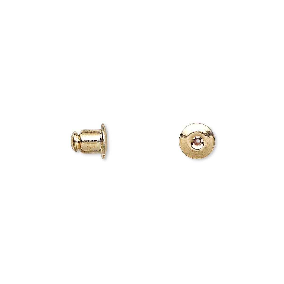 Gold 14K Plated Barrel Earnuts Earring Backs Stoppers Findings 50 pcs
