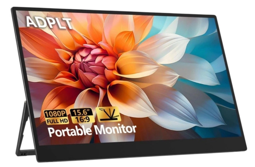 AdplT Upgraded 15.6 Inch FHD 1080P IPS Portable Monitor, Super Slim Laptop Monit
