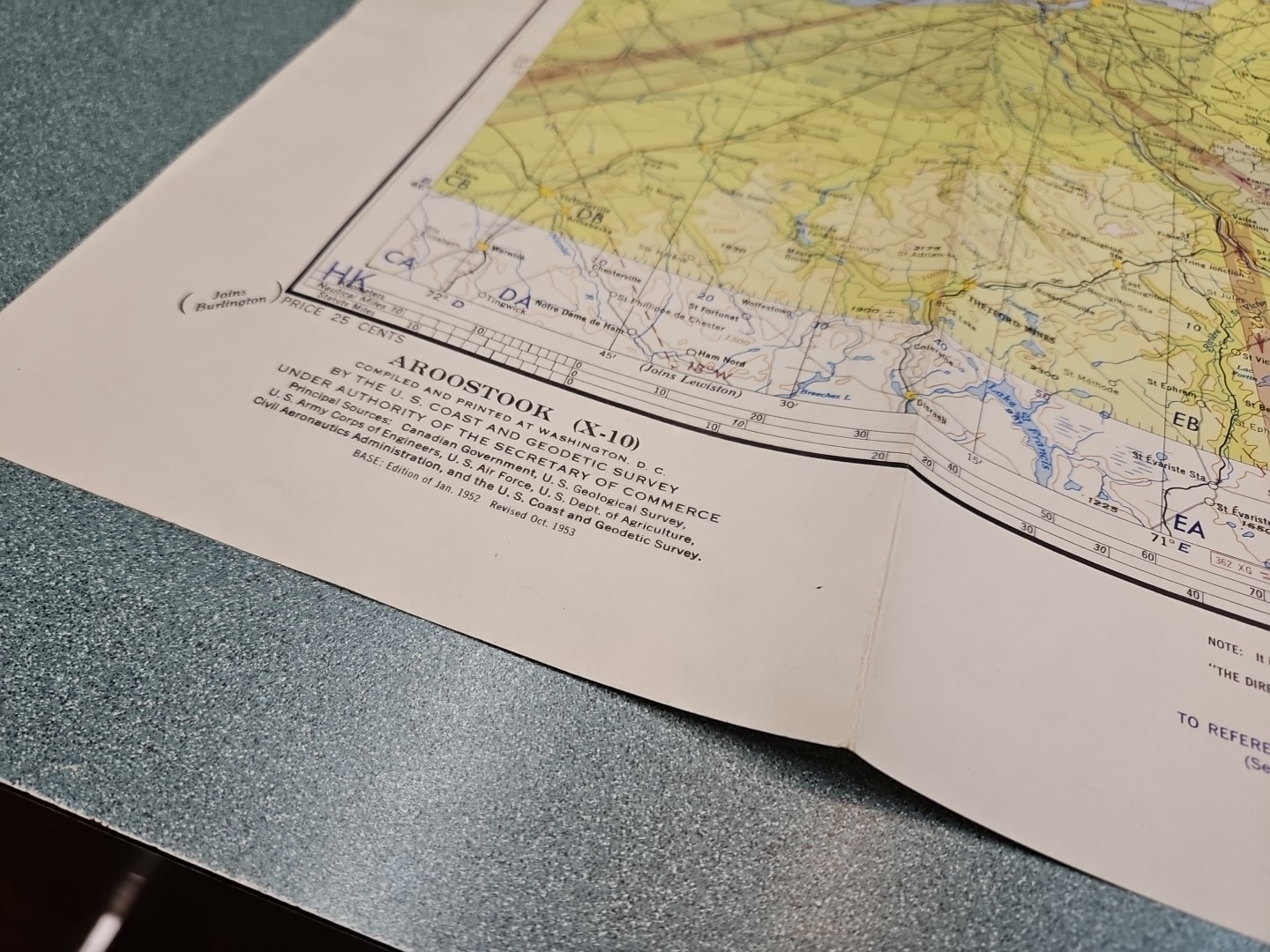 Aroostook Aeronautical Chart 1954