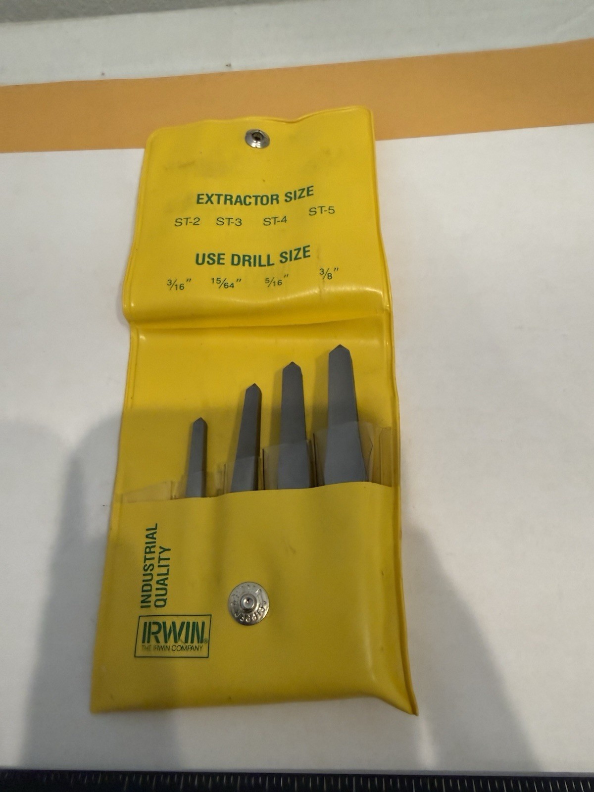 New Irwin 52625 Four Piece Set Screw Extractor Set, ST 2 Through ST 5