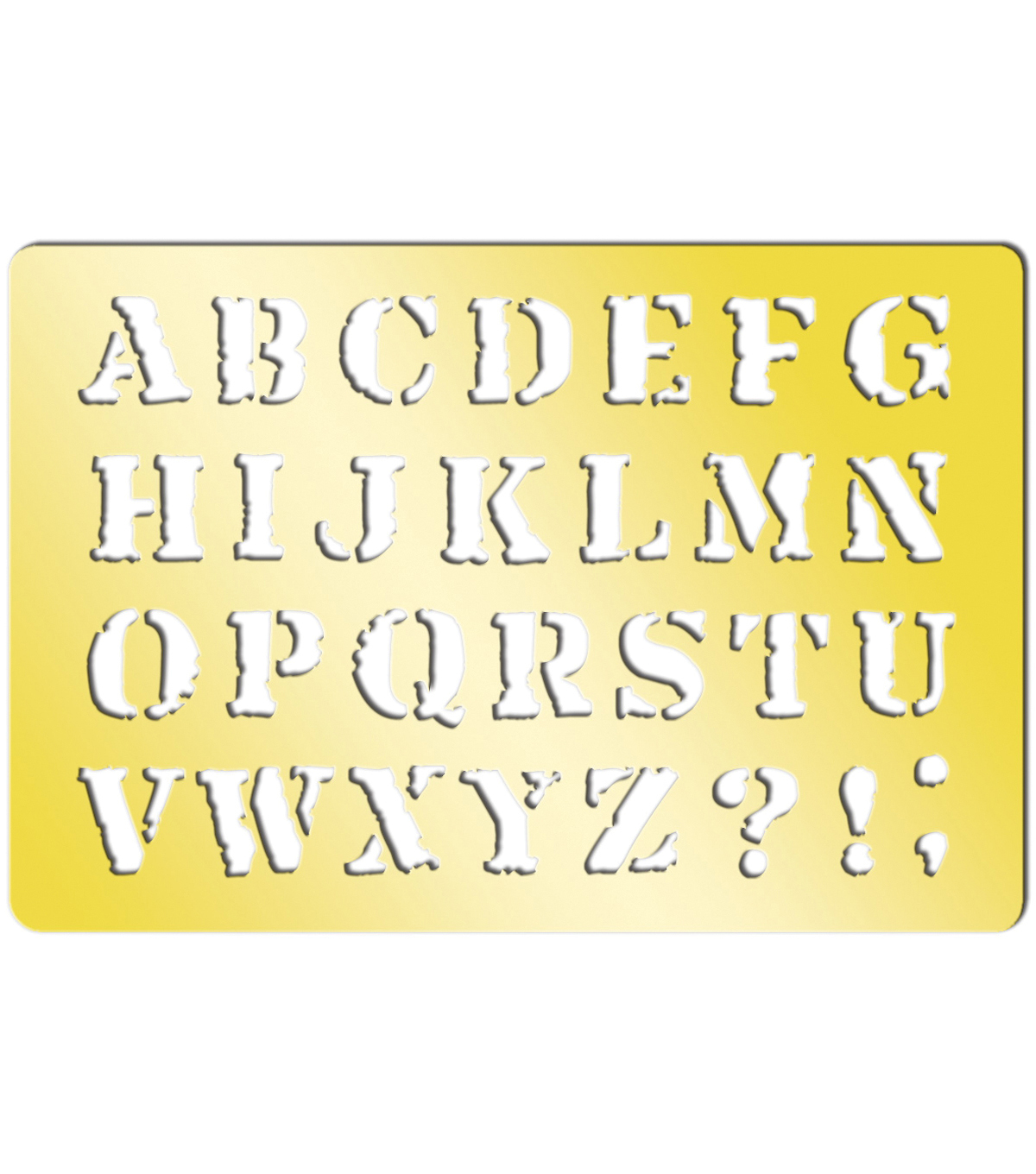 Momenta Art-C Brass Template - Serif Upper Case 3.9"x2.6"  #711