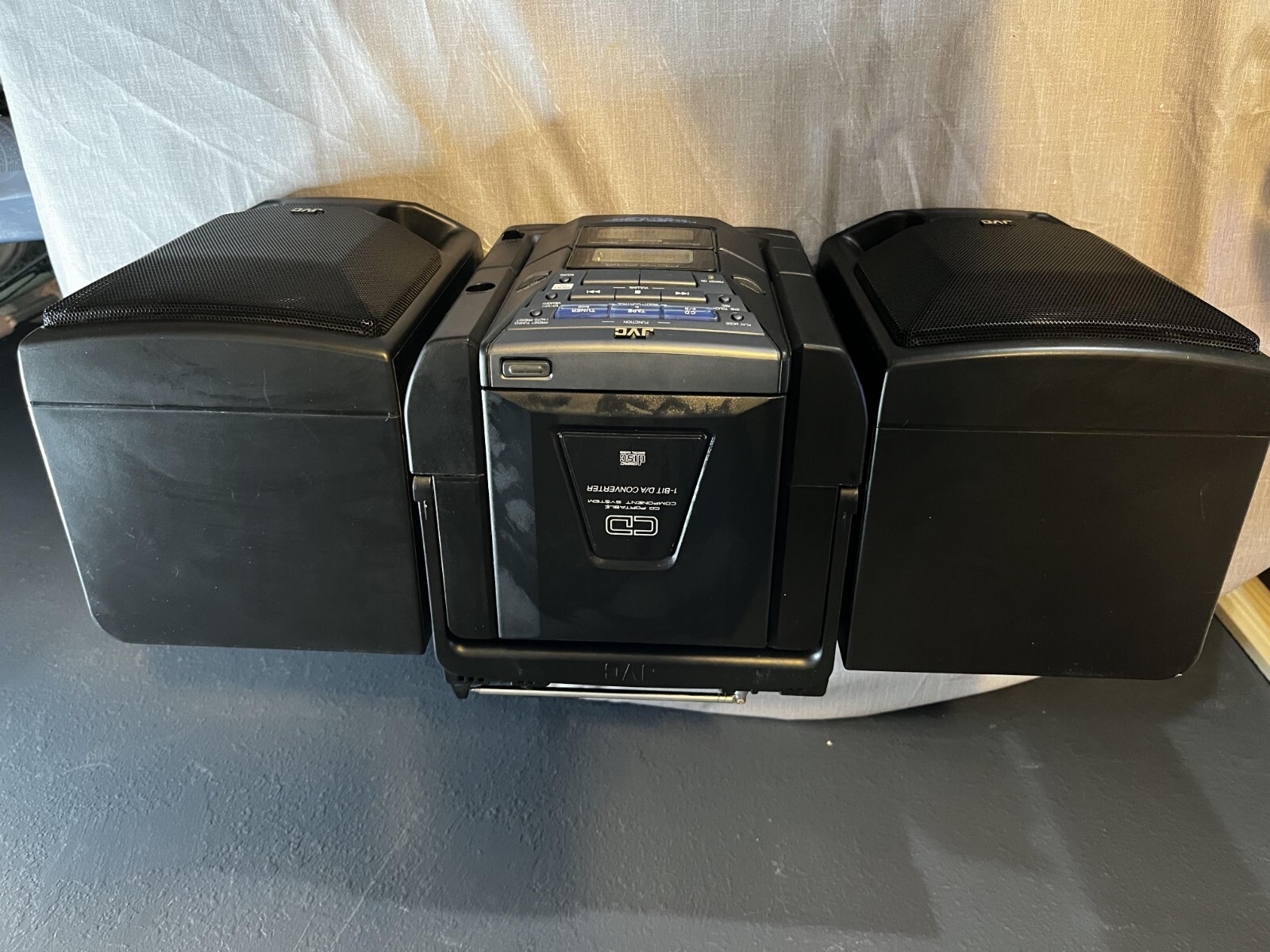 Vintage 98 JVC CD Portable Component System Model PC-X204BK Active HyperBass PRO