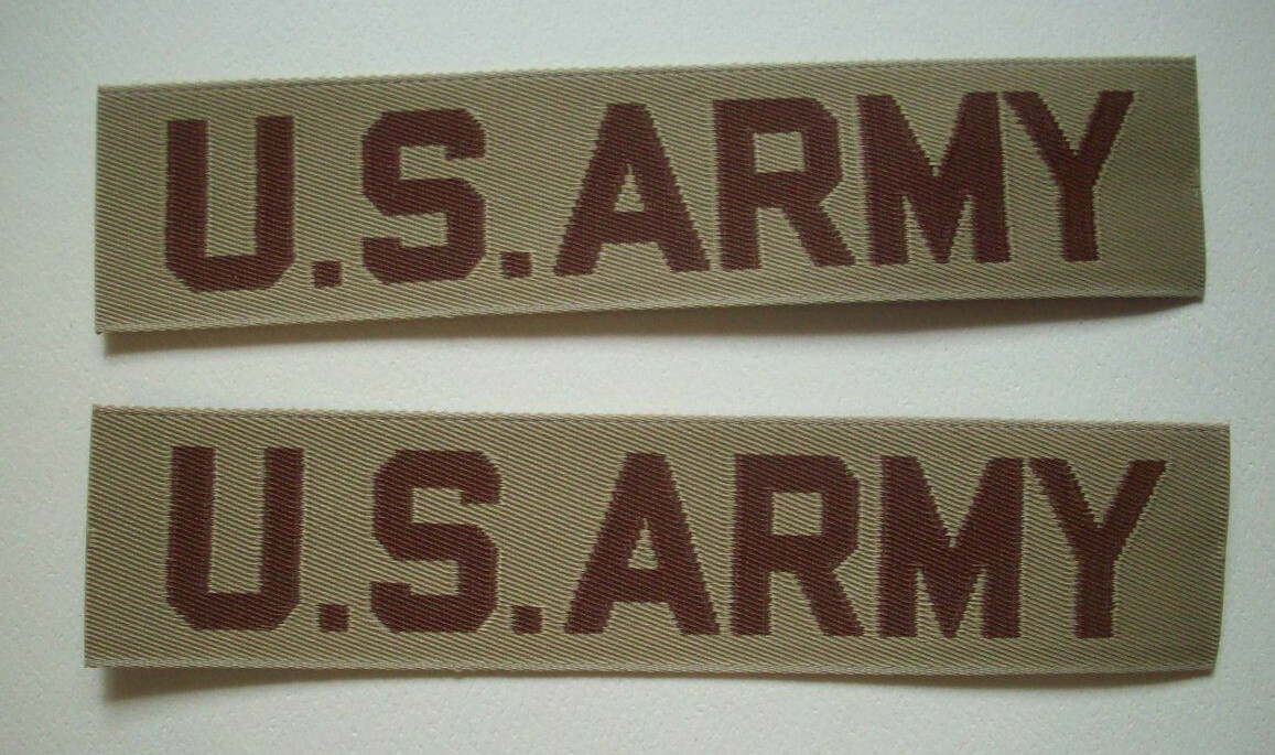 2 bands US ARMY sew on tape patches