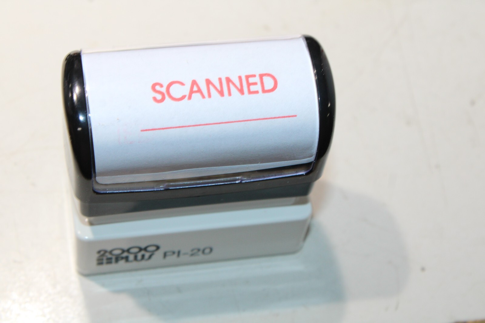 " Scanned "  Rubber Stamp Red Ink Self Inking Ideal 2 x 1.5