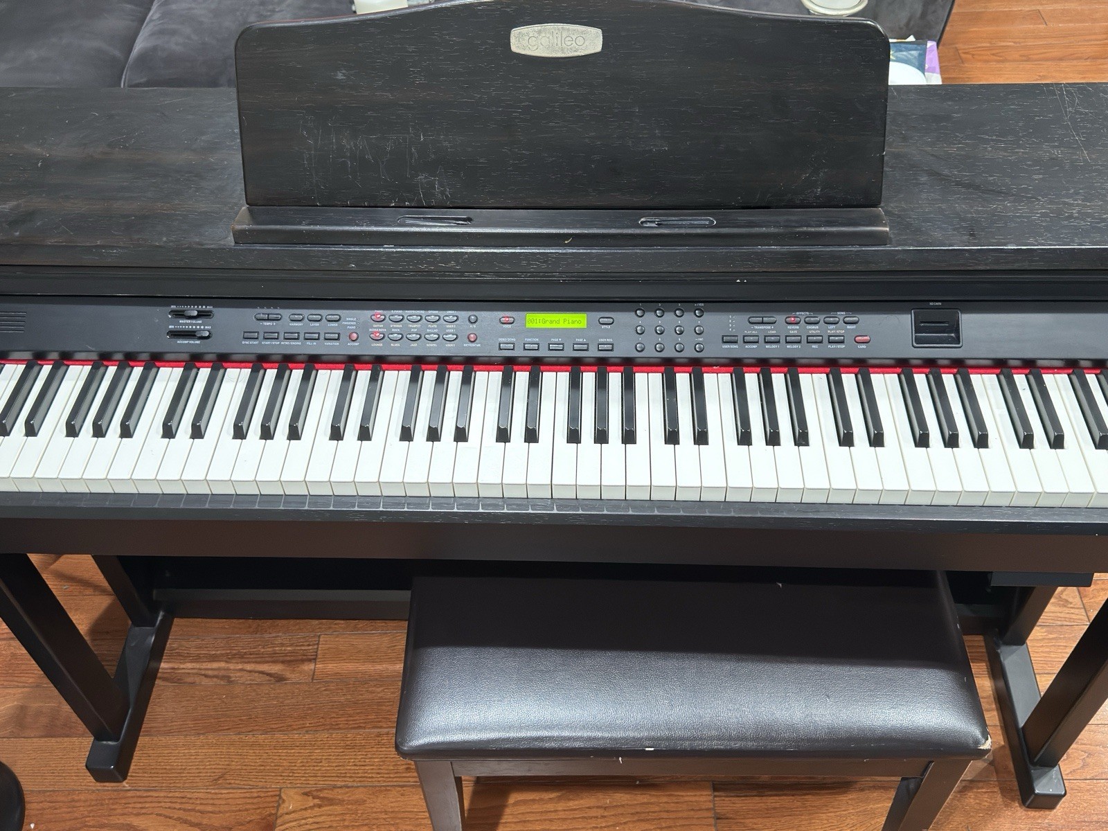 Used Galileo Digital Piano 88 Keys Full Weighted Keys with Stand Black