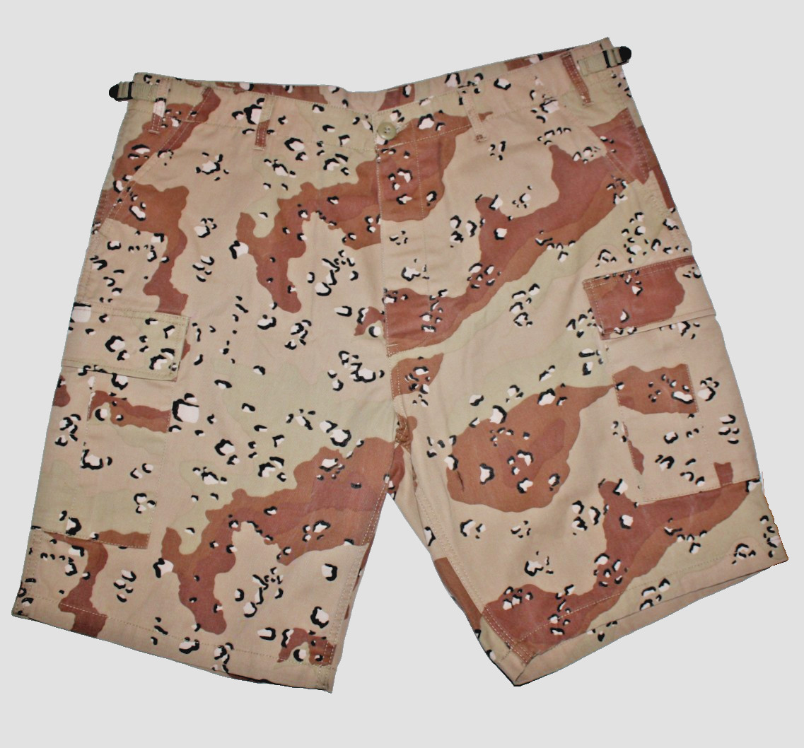 Desert Chocolate Chip Camo US Military Cargo Shorts Mens L (35-39) 9" Rothco BDU