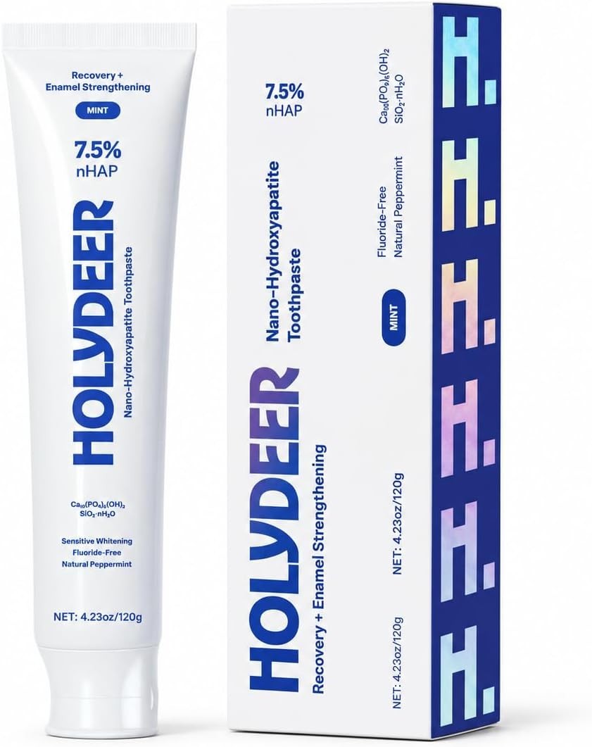Nano-Hydroxyapatite Toothpaste, Mint, 7.5% Nhap, Fluoride-Free, Sensitive Whiten
