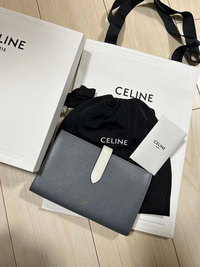 Celine large strap wallet currently on sale From Japan