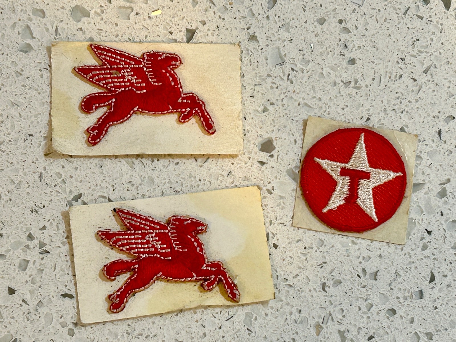 2 Flying Pegasus Horse Mobil Oil + 1 Texaco Star -Embroidered Patch Lot FreeShip