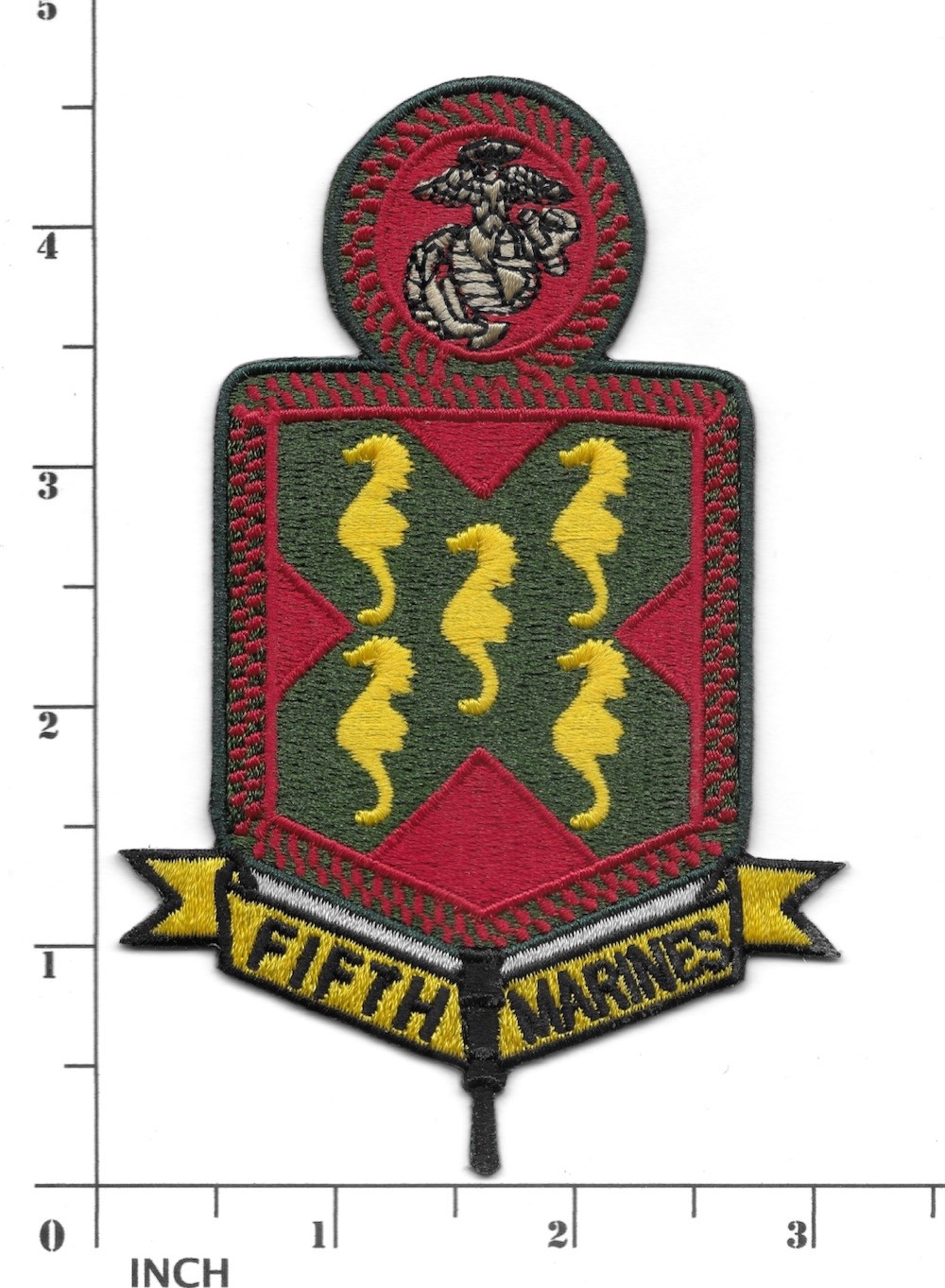 USMC 5th Regt color PATCH ! 5th Marine Regiment ! Iraq Fighting 5th Marines! OIF