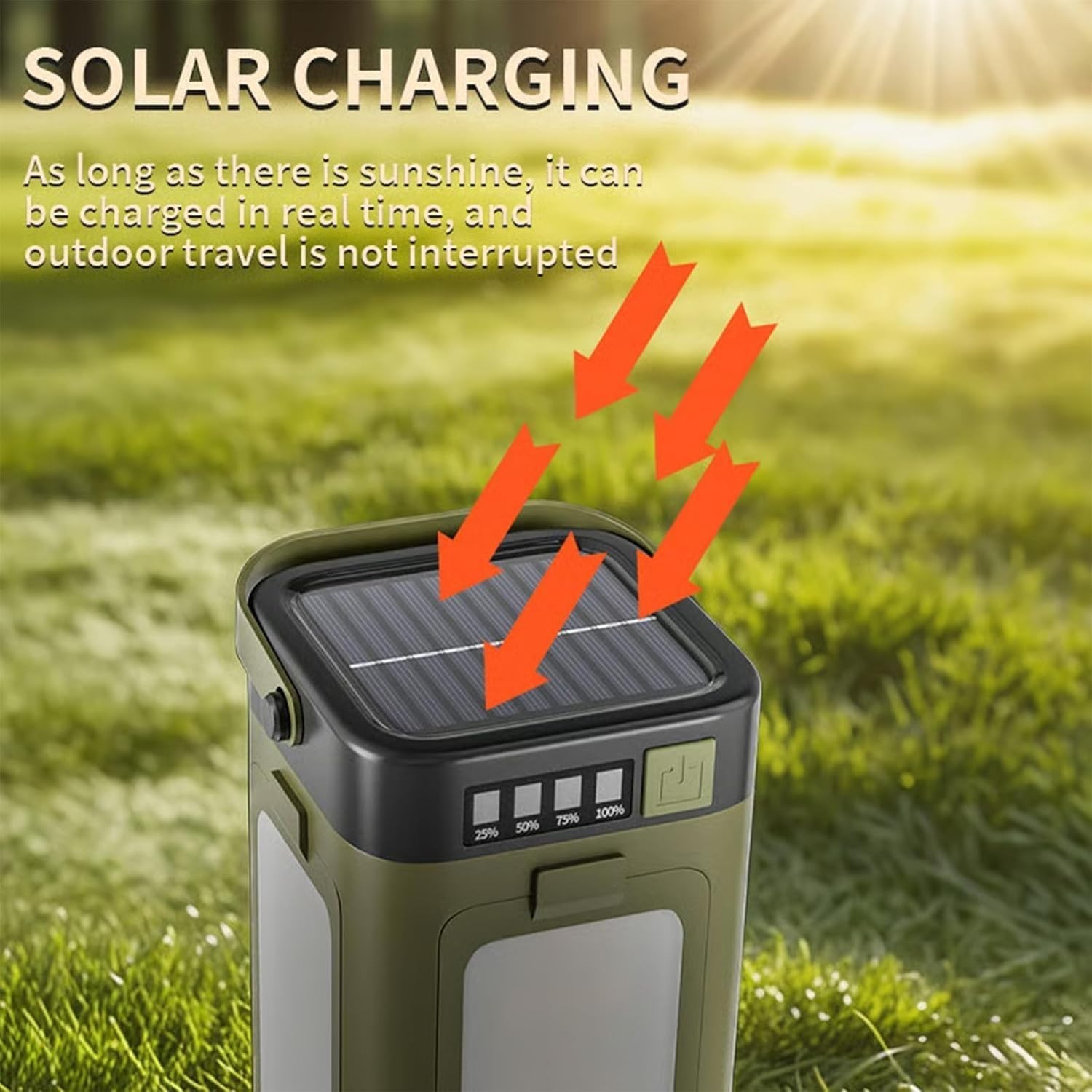 2 Pack Solar Powered Camping Lantern Lamp Rechargeable Waterproof Outdoor Lights
