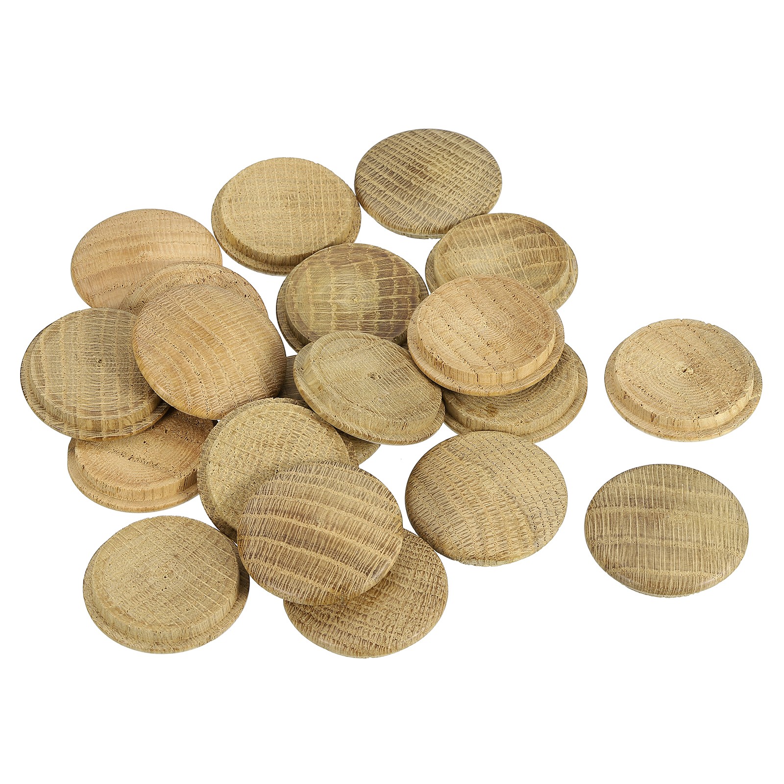20 Pcs 1.57 x 1.77 Inch Wood Hole Plugs, Wood Pocket Button Plug for Furniture