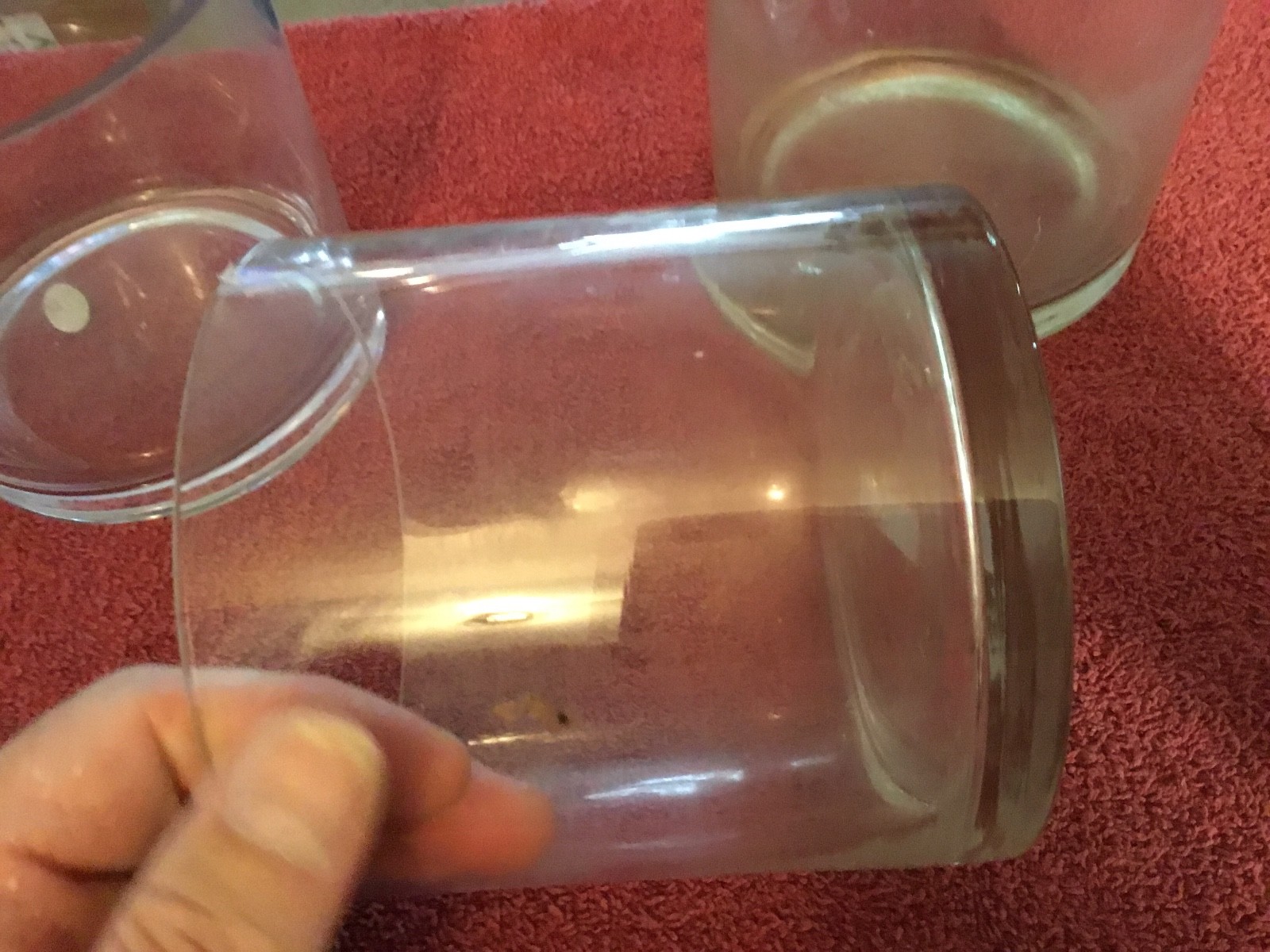3 Clear Glass Containers