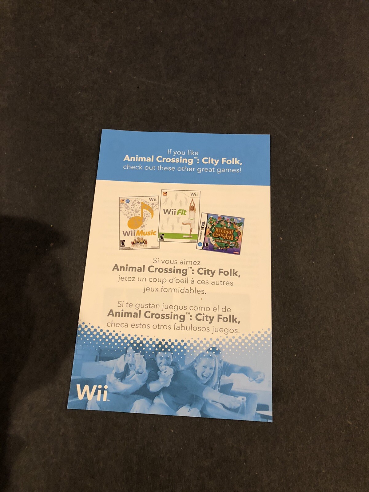 animal crossing city folk wii Nintendo Insert Only