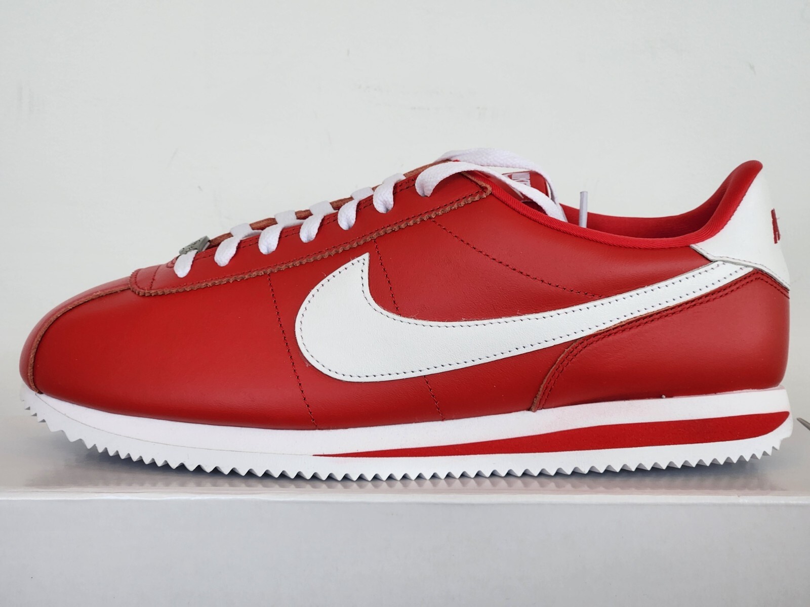 Men's Nike Cortez Prm Leather 2025 Red White Swoosh Nike ID University Red