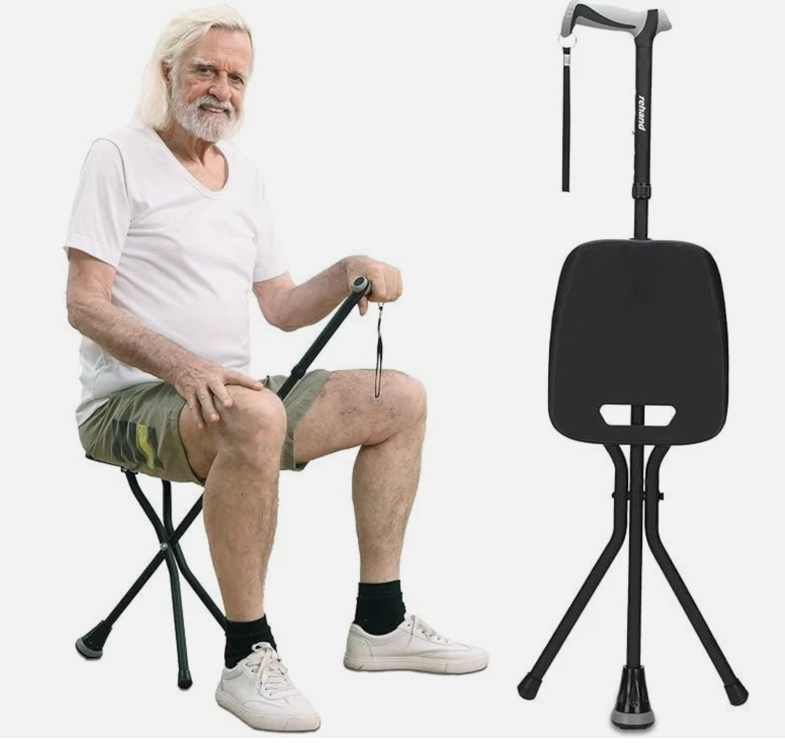 🆕 REHAND Foldable Walking Cane 🦯✨
