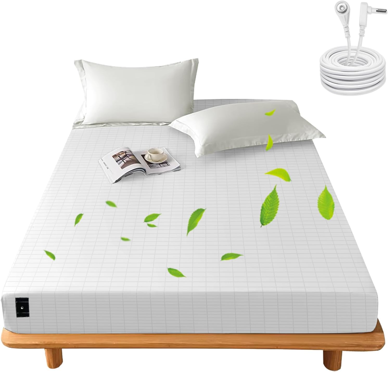 Grounding Bed Sheets Full Size with Silver for Better Sleep & Wellness
