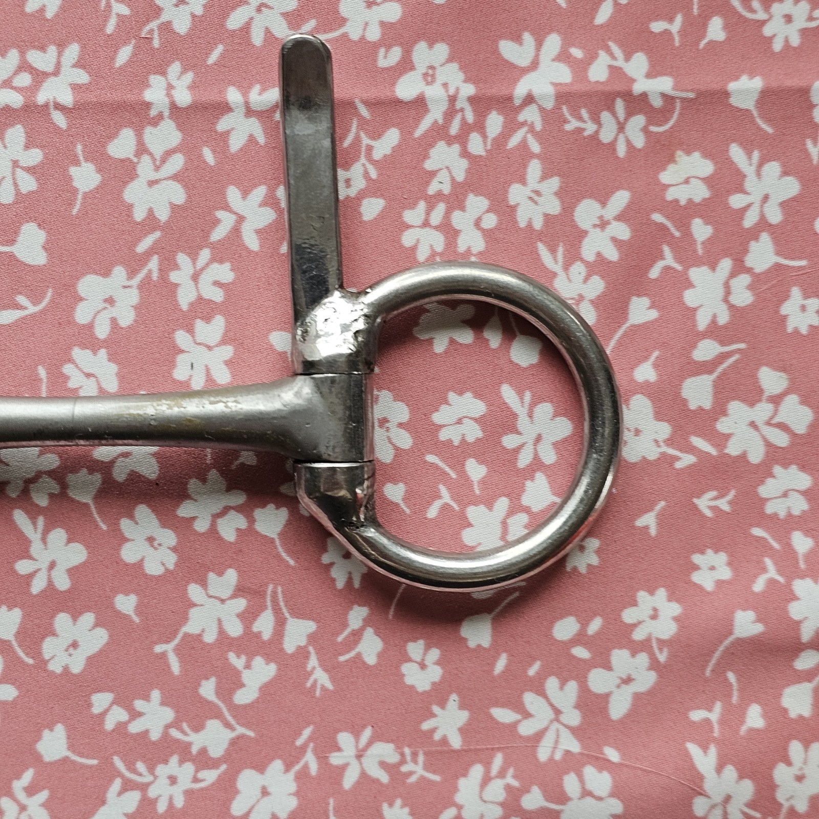 Half Cheek Smooth Snaffle Driving Bit 4 7/8" Single Jointed Used