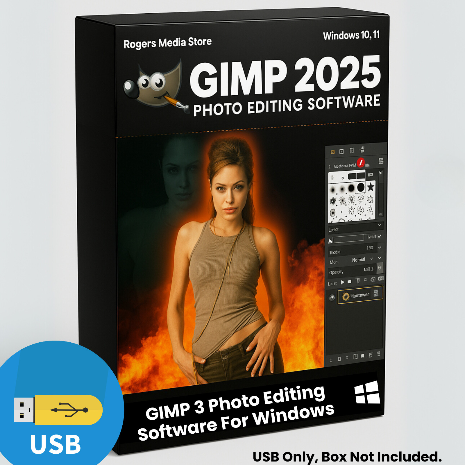 GIMP 3 (2025 Edition) Pro Graphic Design - Photo Editing Software Program on USB