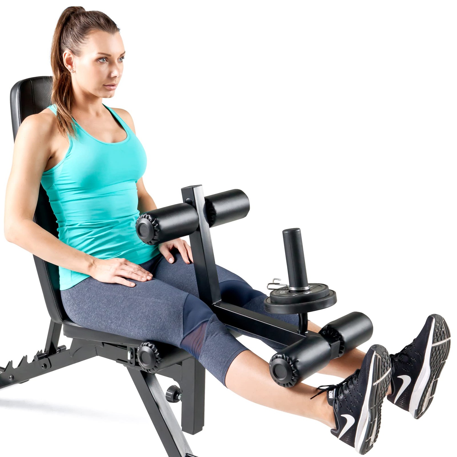 Adjustable 6 Position Utility Bench with Leg Developer and High Density Foam ...
