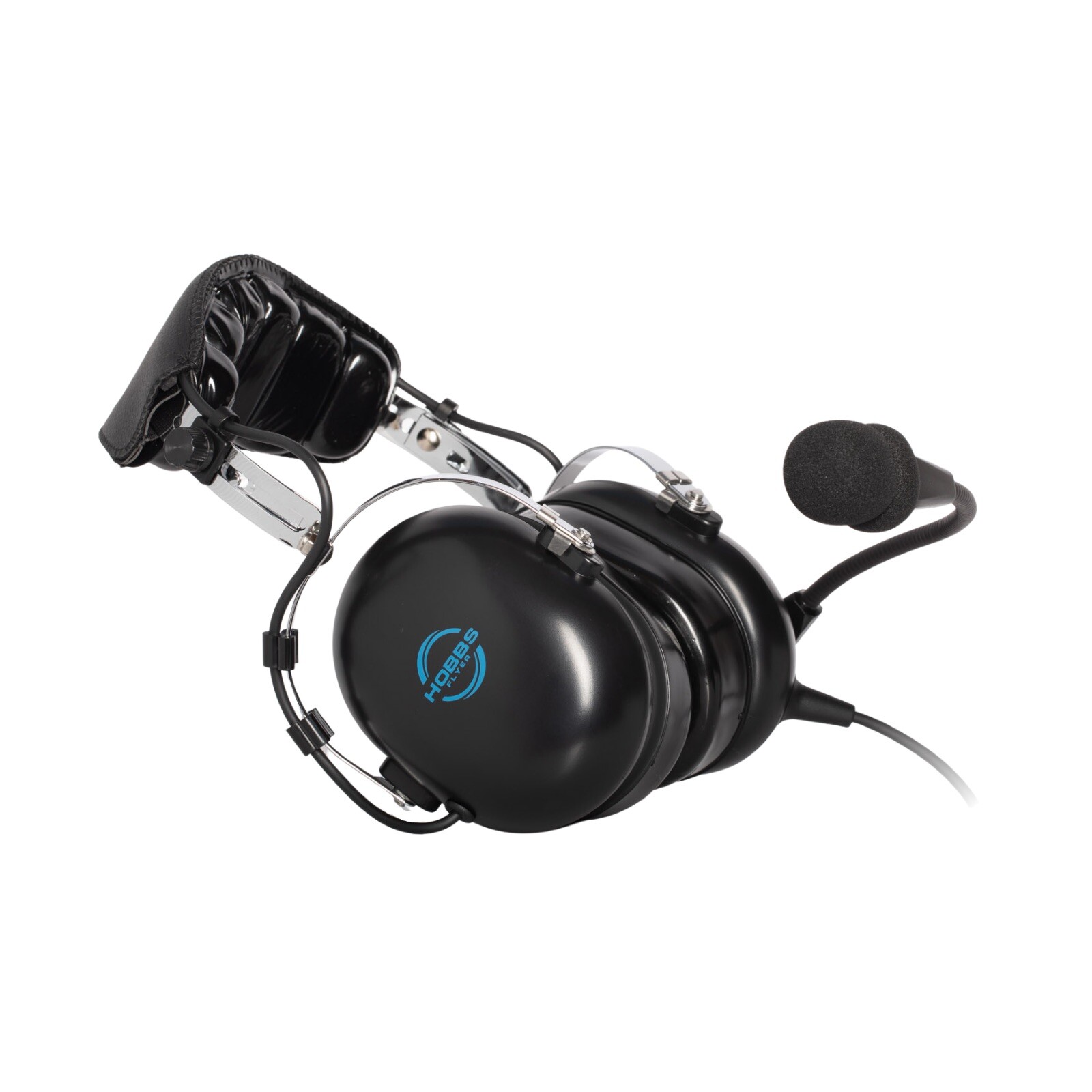 Hobbs Flyer H2 Noise Canceling Aviation Headset Bluetooth Dual Plug